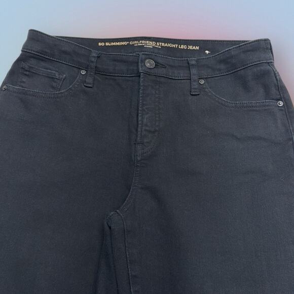 CHICO’S Women’s 4 Short Black SO SLIMMING GIRLFRIEND Jeans - Picture 2 of 4